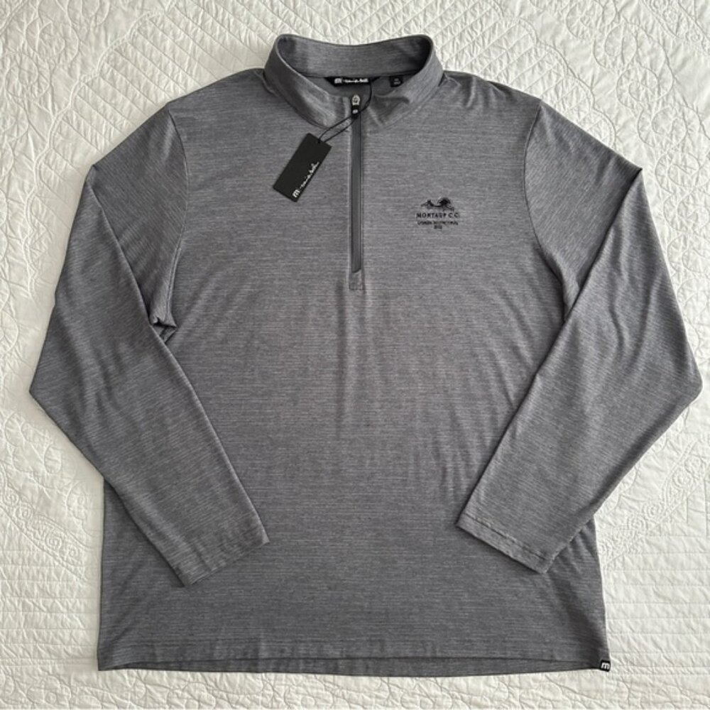 Travis Mathew Golf Crestview 1/4 Zip Pullover Men's XXL Montaup Country Club